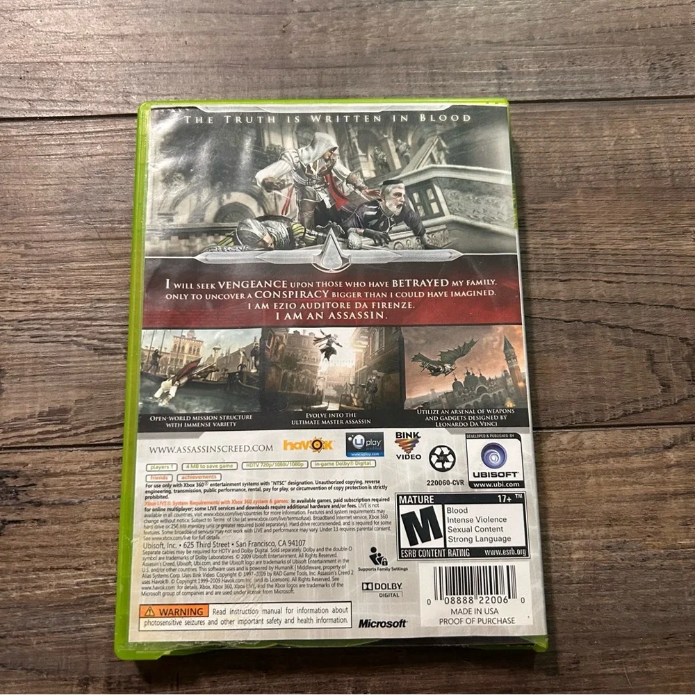 Assassin's‎ Creed II for Xbox 360 - Green Case